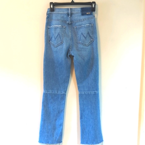 Mother The Rascal High Waist Zip Step Hem Jeans 24 - Picture 5 of 16